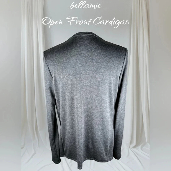 bellamie | Gray, Black & Red Plaid Open-Front Cardigan - Picture 3 of 5